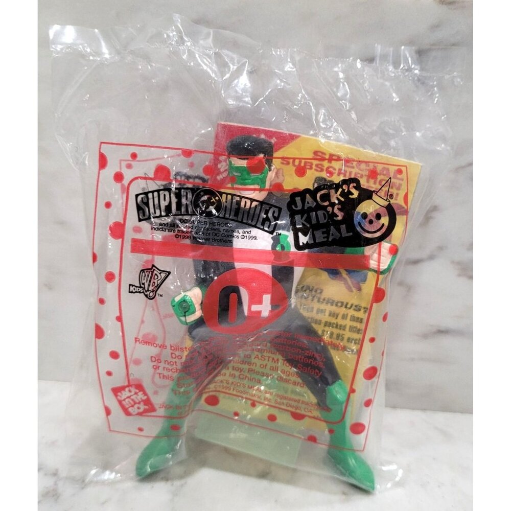 Vintage Jacks Kids Meal DC Super Heroes 1999 Green Lantern Collectible